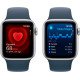 Смартгодинник Apple Watch SE GPS 40mm Silver Aluminium Case with Storm Blue Sport Band – M/L