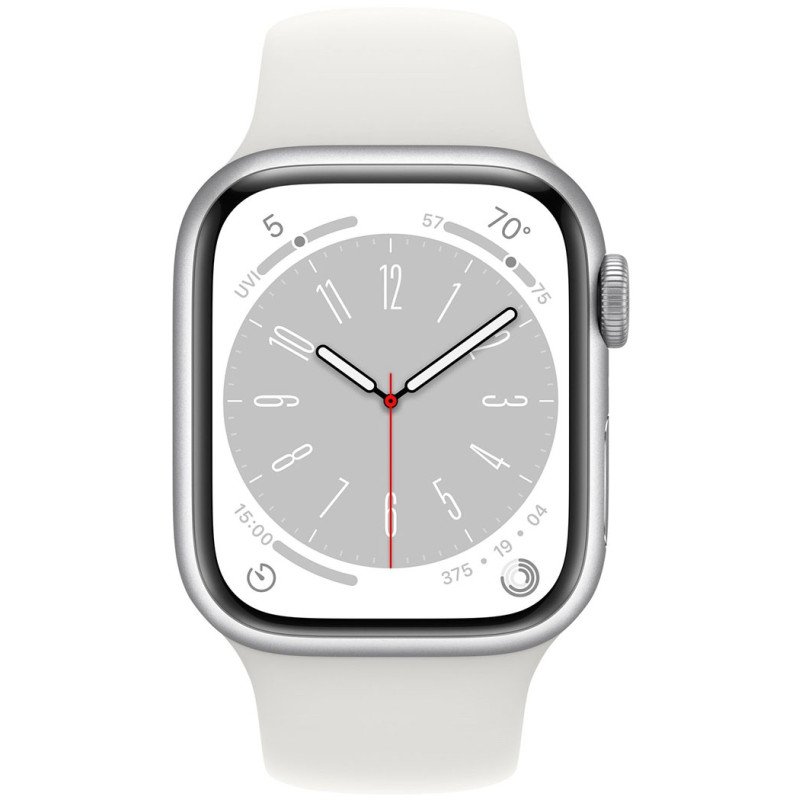 Смартгодинник Apple Watch Series 8 GPS 41mm Silver Aluminium Case with White Sport Band