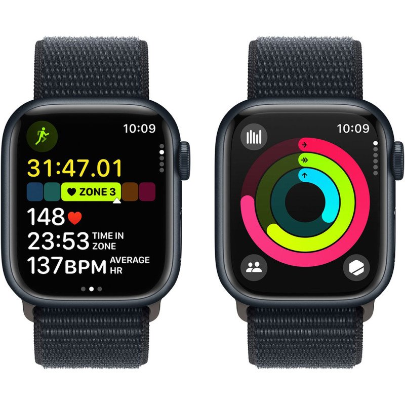 Смартгодинник Apple Watch Series 9 GPS 41mm Midnight Aluminium Case with Midnight Sport Loop